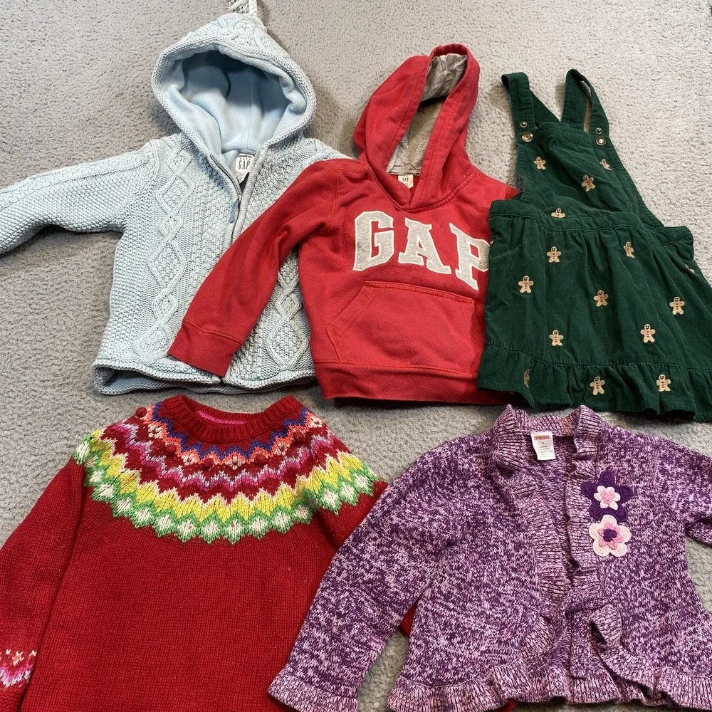 Gymboree Baby Gap Mini Boden Jacket Hoodie Sweater Jumper Lot of 5‎ Girls 4T